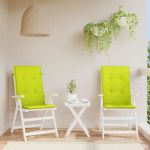 Perne scaun cu spătar înalt, 2 buc., verde, 120x50x3 cm, textil GartenMobel Dekor