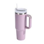 Cana termică inox cu paie, dublu perete - 1183ml alabstru deschis Handy KitchenServ