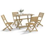 Set mobilier de grădină, 5 piese, lemn masiv de acacia GartenMobel Dekor