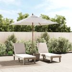 Umbrelă soare de grădină stâlp din lemn nisipiu 198x198x231 cm GartenMobel Dekor