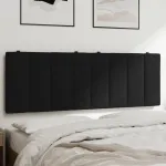Pernă tăblie de pat, negru, 140 cm, catifea GartenMobel Dekor