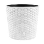 Ghiveci decorativ de flori, rotund, alb, 40x37.5 cm, Rato Round GartenVIP DiyLine
