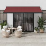 Copertina retractabilă automat, vișiniu, 400x300 cm GartenMobel Dekor