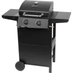 Gratar gradina, grill dreptunghiular, cu gaz, 2 arzatoare, cu roti, capac, rafturi, BBQ Andora GartenVIP DiyLine