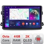 Navigatie Fiat Ducato 2021- QLED 2K Octa core 4+32 DSP 360 Optic FHD internet gps radio carplay android auto KIT-ducato2024+EDT-E409-2K CarStore Technology