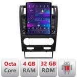 Navigatie Ford Mondeo 2004-2007 dedicata Ouad core 4+32 ecran vertical 9.7" DSP 360 FHD AHD Android radio gps internet  kit-mondeo2004-v2+EDT-E709 CarStore Technology