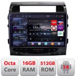 Navigatie Toyota Land Cruiser V8 L200 2009-2020 Qled 2K Octa Core 16+512 LTE 4G DSP Wifi 5Ghz android auto carplay radio gps internet kit-381-type-b+EDT-E810-2K CarStore Technology