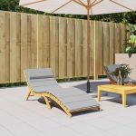 Pernă de șezlong, gri, 180x60x3 cm, textil Oxford GartenMobel Dekor