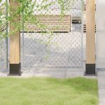 Baze de stâlp pătrate 12 buc Antracit Oțel acoperit cu pulbere GartenMobel Dekor