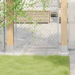 Baze stâlp pătrate 4 buc Argintiu 121x121 mm Oțel galvanizat GartenMobel Dekor