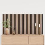 Panouri acustice de perete 2 buc șipci 60,5x60 cm furnir stejar GartenMobel Dekor