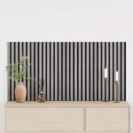 Panouri acustice de perete 2 buc șipci 60,5x60 cm furnir stejar GartenMobel Dekor