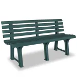 Bancă de grădină, verde, 145,5 cm, plastic GartenMobel Dekor