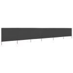 Paravan anti-vânt cu 6 panouri, gri, 800 x 80 cm, textil GartenMobel Dekor
