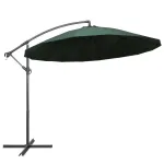 Umbrelă de soare suspendată, verde, 3 m, stâlp de aluminiu GartenMobel Dekor
