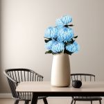 Plantă artificială decorativă - Crizantemă albastră - 12 x 58 cm Best CarHome