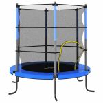 Trambulină cu plasă de siguranță, albastru, 140x160cm, rotund GartenMobel Dekor