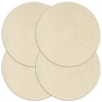 Naproane, 4 buc., natural, 38 cm, bumbac, rotund  GartenMobel Dekor