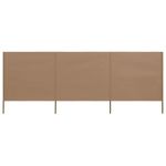 Paravan anti-vânt cu 3 panouri, gri taupe, 400 x 160 cm textil GartenMobel Dekor