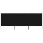 Paravan anti-vânt cu 3 panouri, negru, 400 x 160 cm, textil GartenMobel Dekor