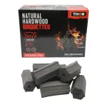 Carbuni pentru gratar, brichetati, hexagonali, din lemn de esenta tare, ardere 5 ore, 10 kg, Thor GartenVIP DiyLine