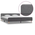 Cadru de pat, gri deschis, 180 x 200 cm, material textil GartenMobel Dekor
