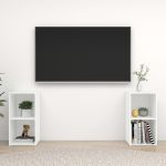 Dulapuri TV, 2 buc., alb, 72x35x36,5 cm, lemn prelucrat GartenMobel Dekor