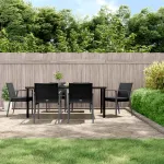 Set mobilier de grădină cu perne, 7 piese, poliratan și oțel GartenMobel Dekor