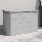 Cutie de perne de exterior gri 77,5x44,5x53 cm polipropilenă GartenMobel Dekor