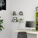 Rafturi de perete, 2 buc., alb, 80x11,5x18 cm, PAL GartenMobel Dekor