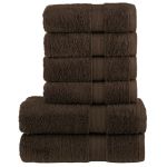 Set de prosoape premium SOLUND, 6 piese, maro, 600 g/m² GartenMobel Dekor