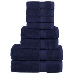 Set de prosoape premium SOLUND, 8 piese, bleumarin, 600 g/m² GartenMobel Dekor