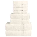 Set de prosoape premium SOLUND, 8 piese, crem, 600 g/m² GartenMobel Dekor