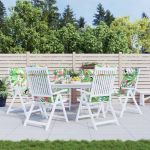 Perne de scaun spătar înalt, 6 buc., multicolor, textil oxford GartenMobel Dekor