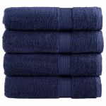 Prosoape de duș premium SOLUND 4 buc bleumarin 70x140cm 600 gsm GartenMobel Dekor