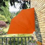 Copertină laterală pliabilă de balcon, cărămiziu, 140x140 cm GartenMobel Dekor
