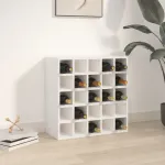 Dulap de vinuri, alb, 56x25x56 cm, lemn masiv de pin GartenMobel Dekor