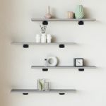 Rafturi de perete, 4 buc., gri sonoma, 60x10x1,5 cm, lemn GartenMobel Dekor