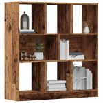 Dulap cu cărți lemn vechi 97,5x29,5x100 cm din lemn prelucrat GartenMobel Dekor