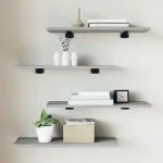 Rafturi de perete, 4 buc., gri sonoma, 60x20x1,5 cm, lemn GartenMobel Dekor