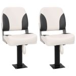 Set scaune pliabile pentru barcă, 4 piese, spătar mic GartenMobel Dekor