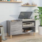 Dulap pentru discuri gri sonoma 84,5x38x48 cm lemn prelucrat GartenMobel Dekor