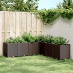 Jardinieră de grădină, maro, 160x160x53 cm, PP GartenMobel Dekor