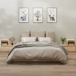 Noptiere, 2 buc., 60x34x51 cm, lemn masiv de pin GartenMobel Dekor