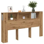 Tăblie pat/dulap lemn artizanal 180x18,5x102,5cm lemn prelucrat GartenMobel Dekor