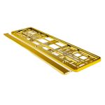 Suport numar inmatriculare din plastic, calitate Premium, culoare AURIU FAVLine Selection