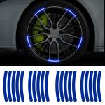 Set 20 bucati Elemente Reflectorizante "Wheel Arch" pentru autoturisme, biciclete, motociclete, atv-uri, scutere, culoare Albastra FAVLine Selection