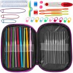 Set 50 piese pentru crosetat in husa din piele ecologica, un cadou perfect pentru pasionații de crosetat sau broderie FAVLine Selection