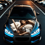 Folie Capota Auto "Hood Art" rezistenta la exterior, marime M (165 x 120cm) - Cod: AVX-CAPOTA-006M FAVLine Selection