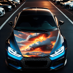 Folie Capota Auto "Hood Art" rezistenta la exterior, marime M (165 x 120cm) - Cod: AVX-CAPOTA-024M FAVLine Selection